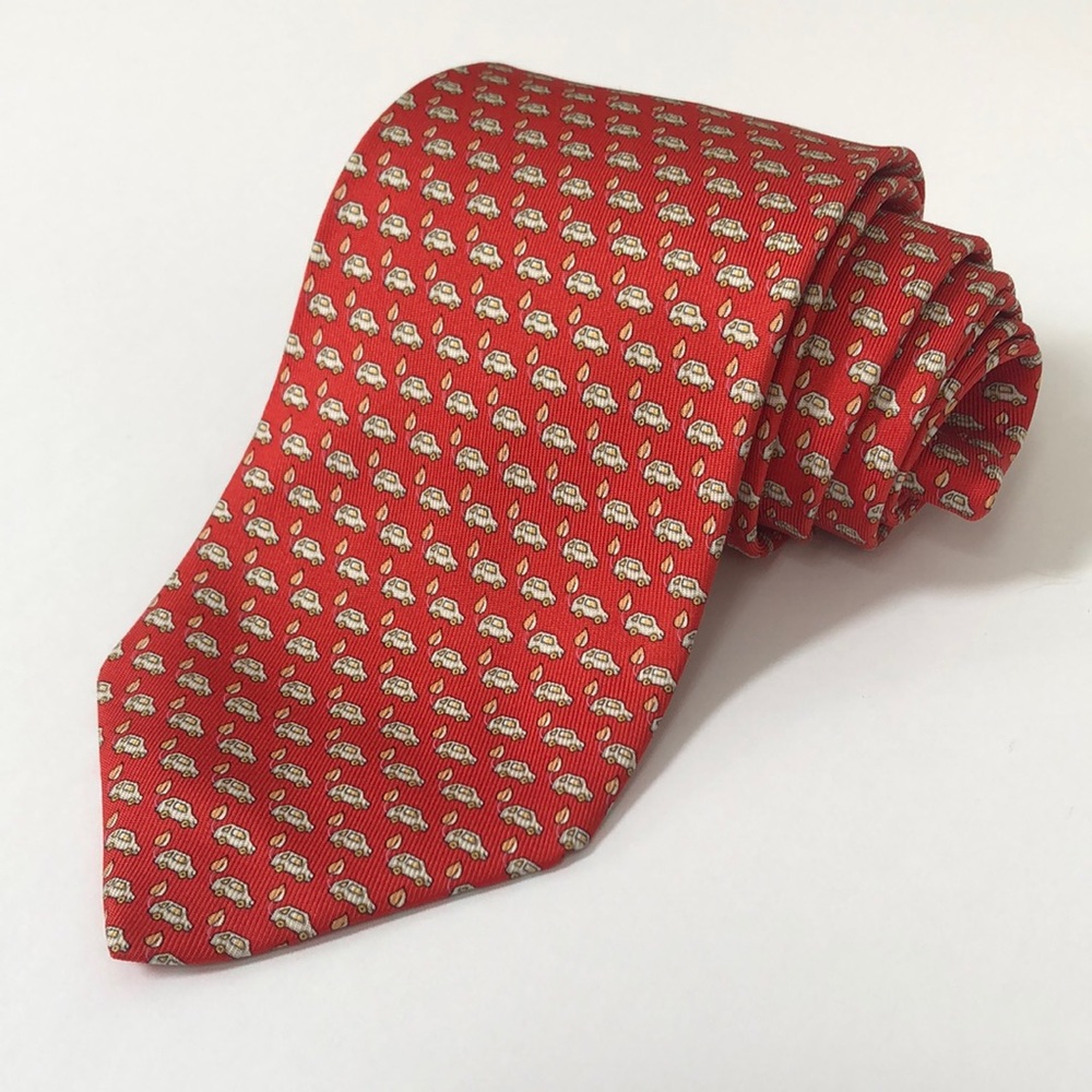 Salvatore Ferragamo Electric Car Pattern Tie